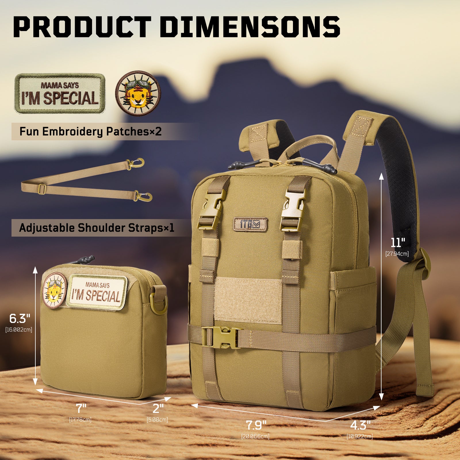 1TG Tactical Multi-purpose backpack big structure schoolbag for kid